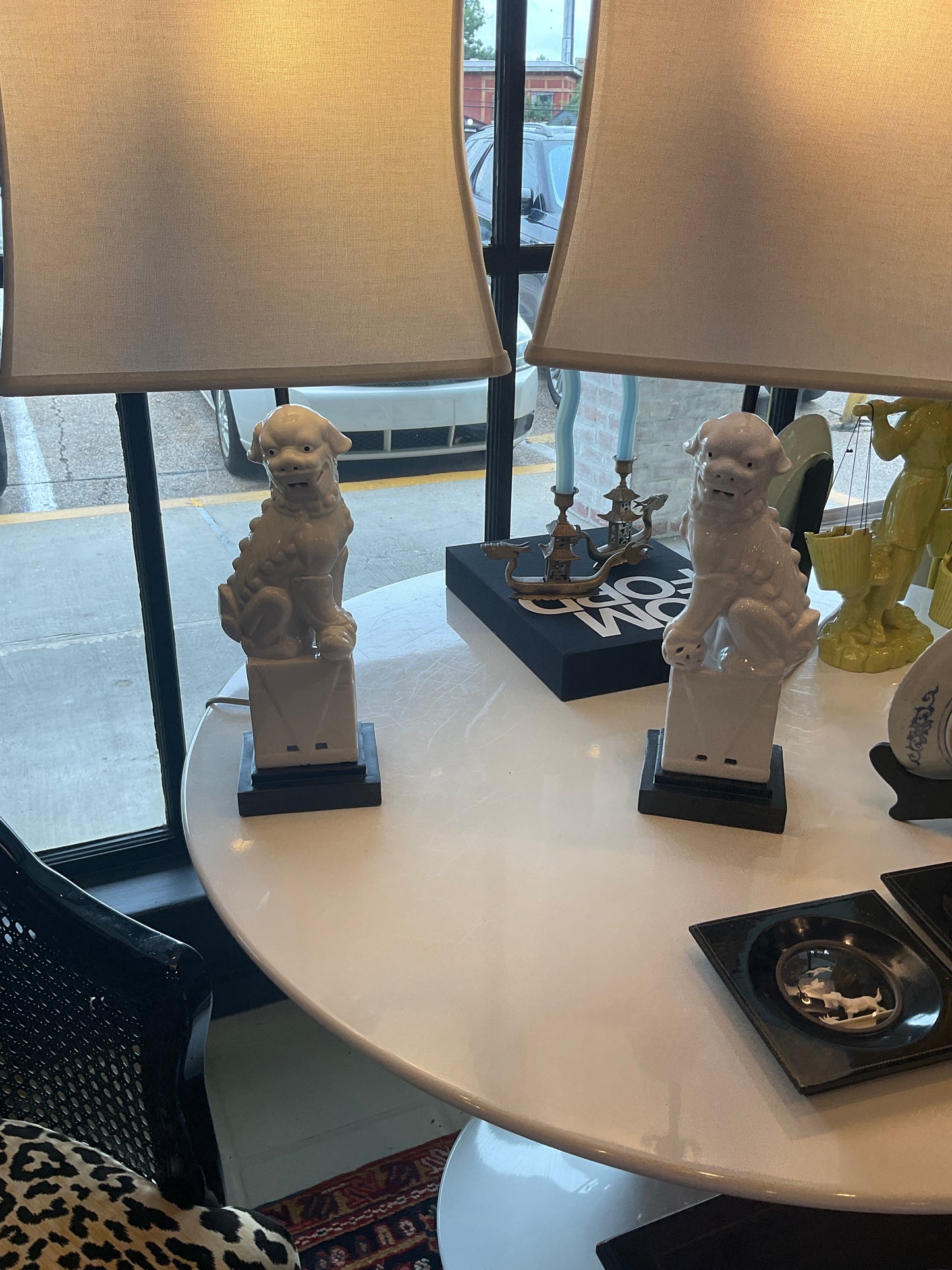 Foo dog lamps
