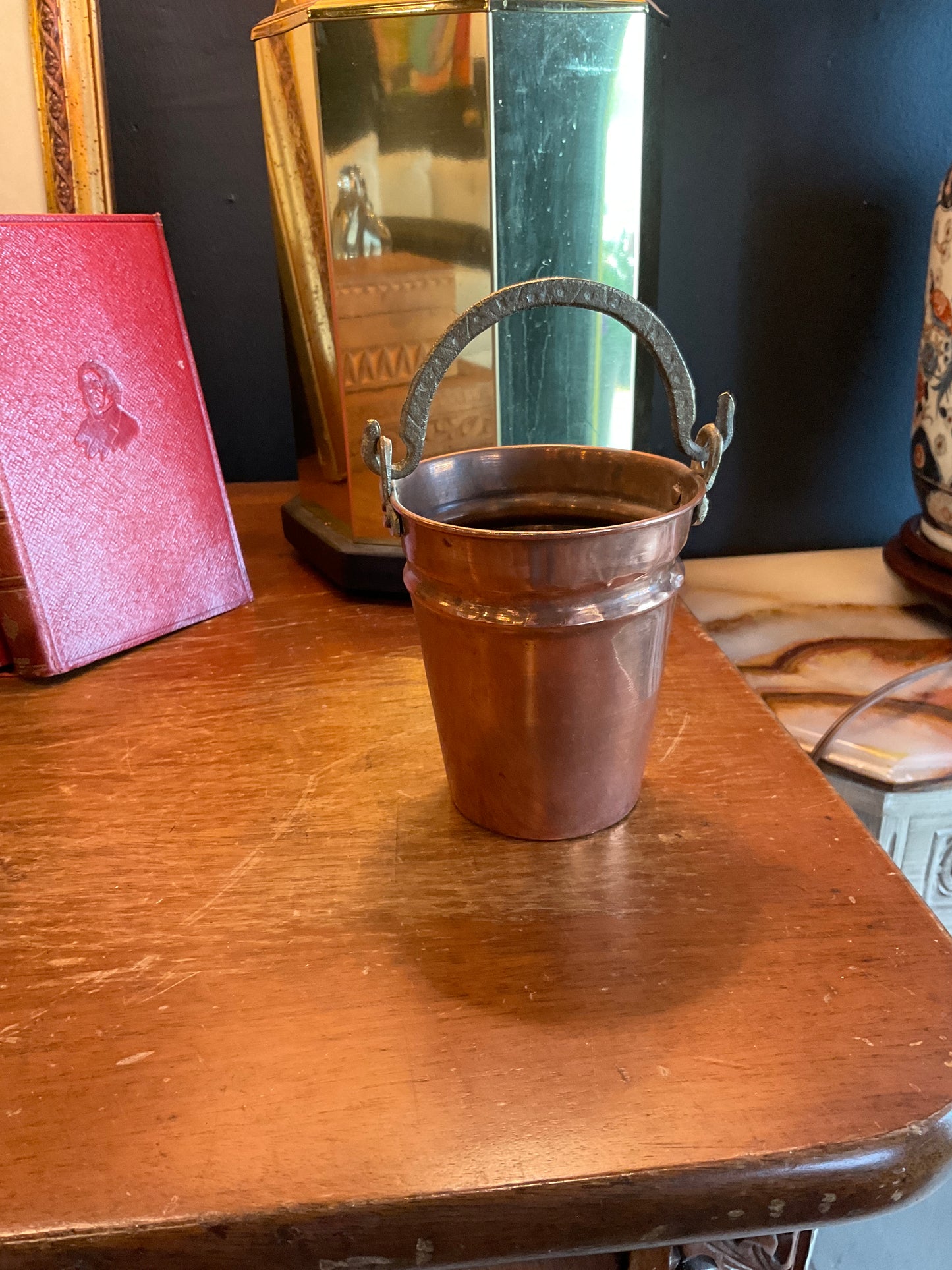 Copper bucket with handle
