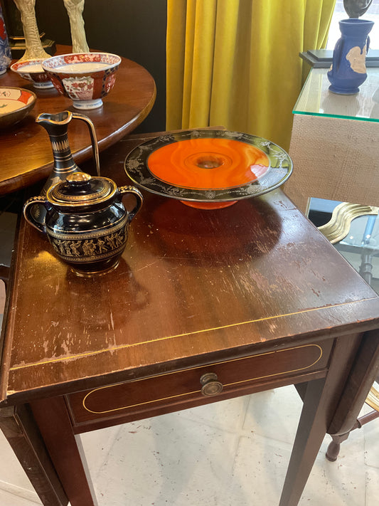 Orange and Black cake plate