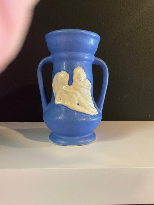 Vintage Blue Porcelain Vase