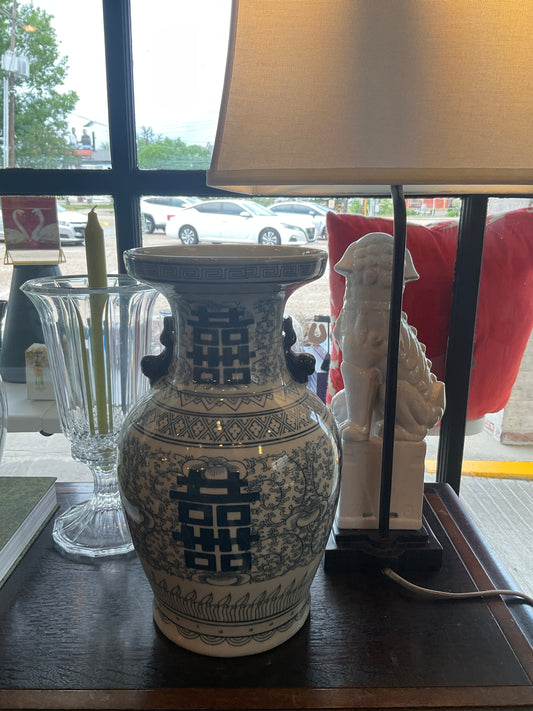 Blue and white vase