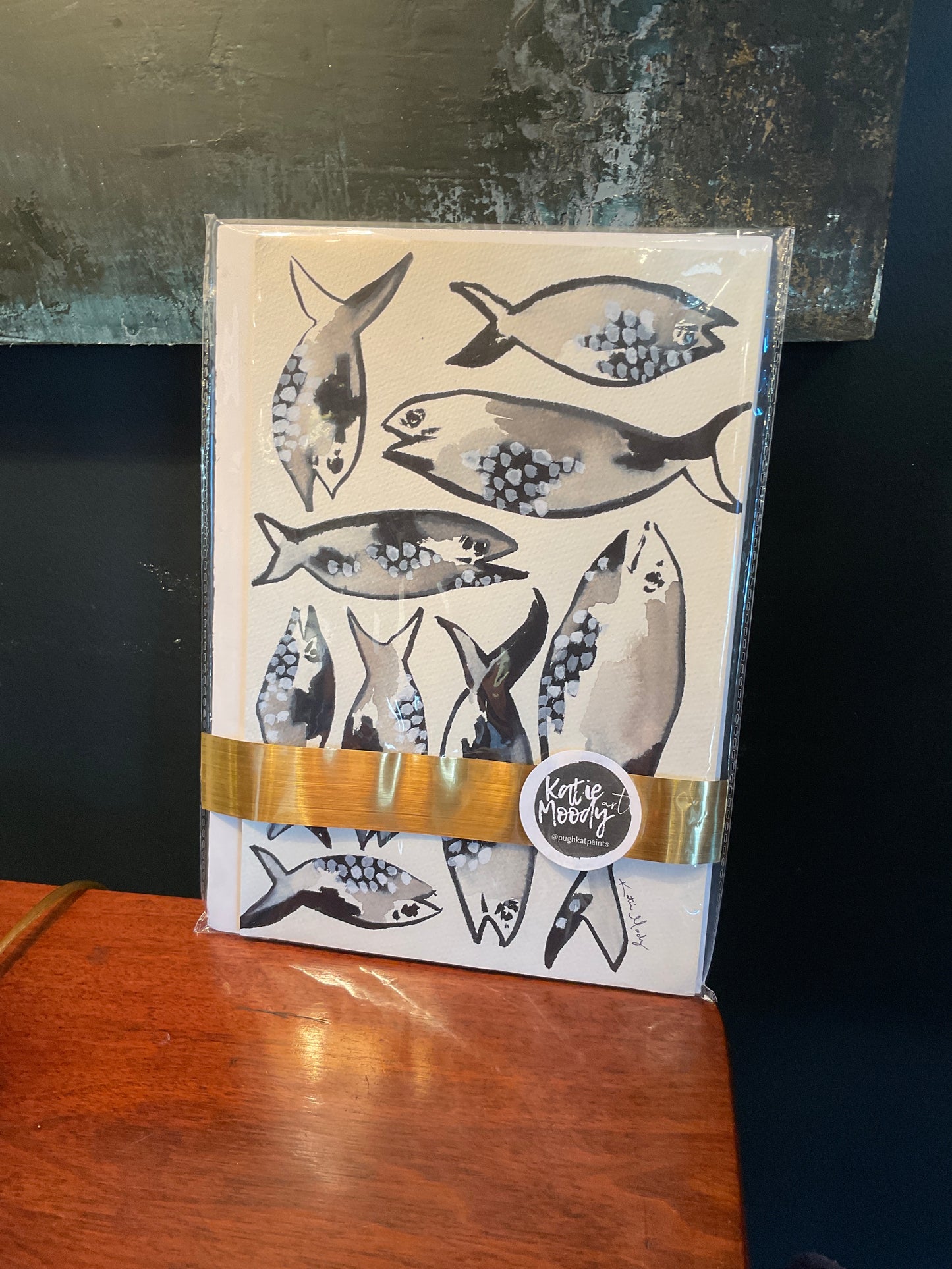 Black and white fish print