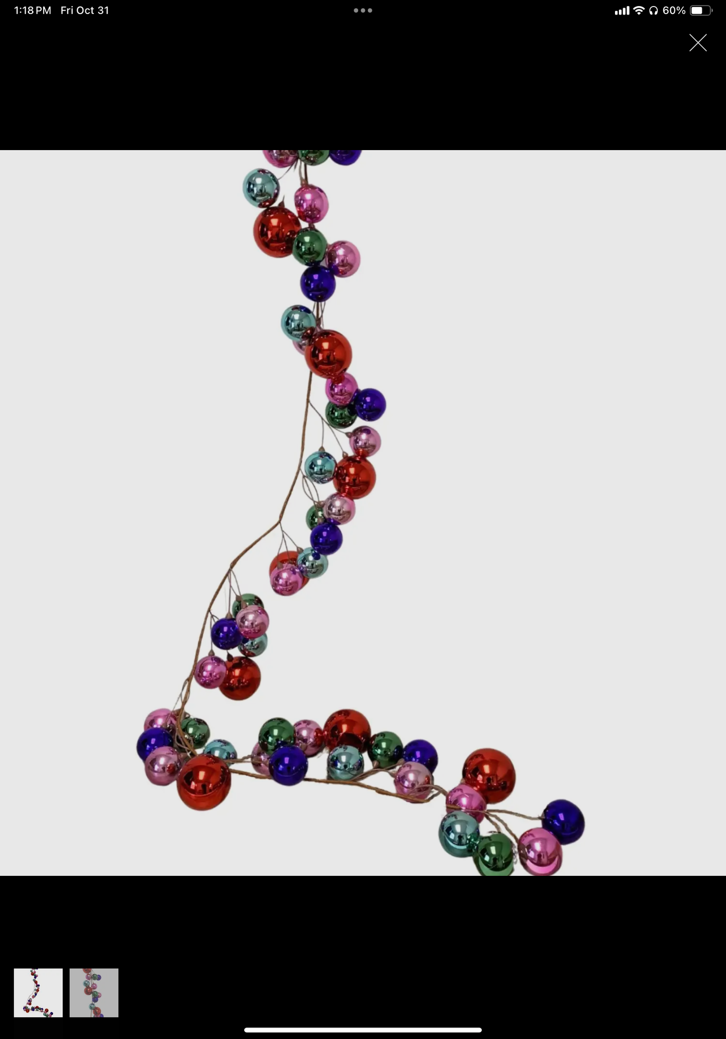 Festive Christmas Ball Garland