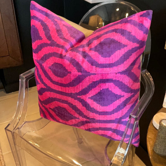 Pink and Purple design pillow