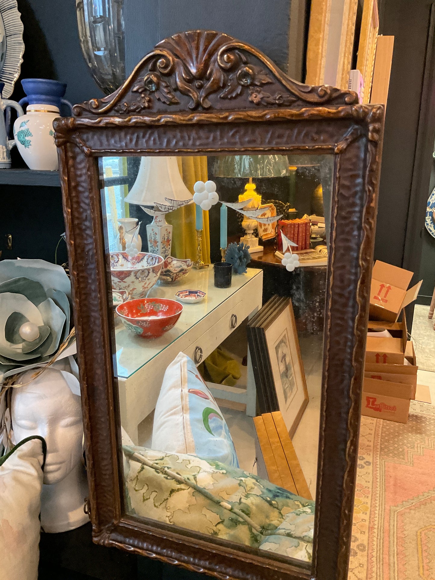 Antique etched mirror