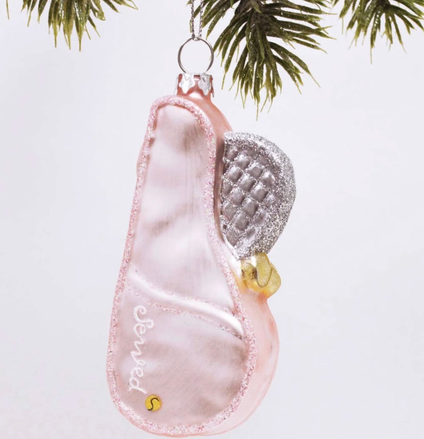 Tennis Boxed Glass Ornament