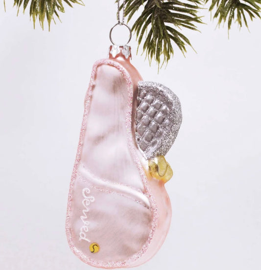 Tennis Boxed Glass Ornament