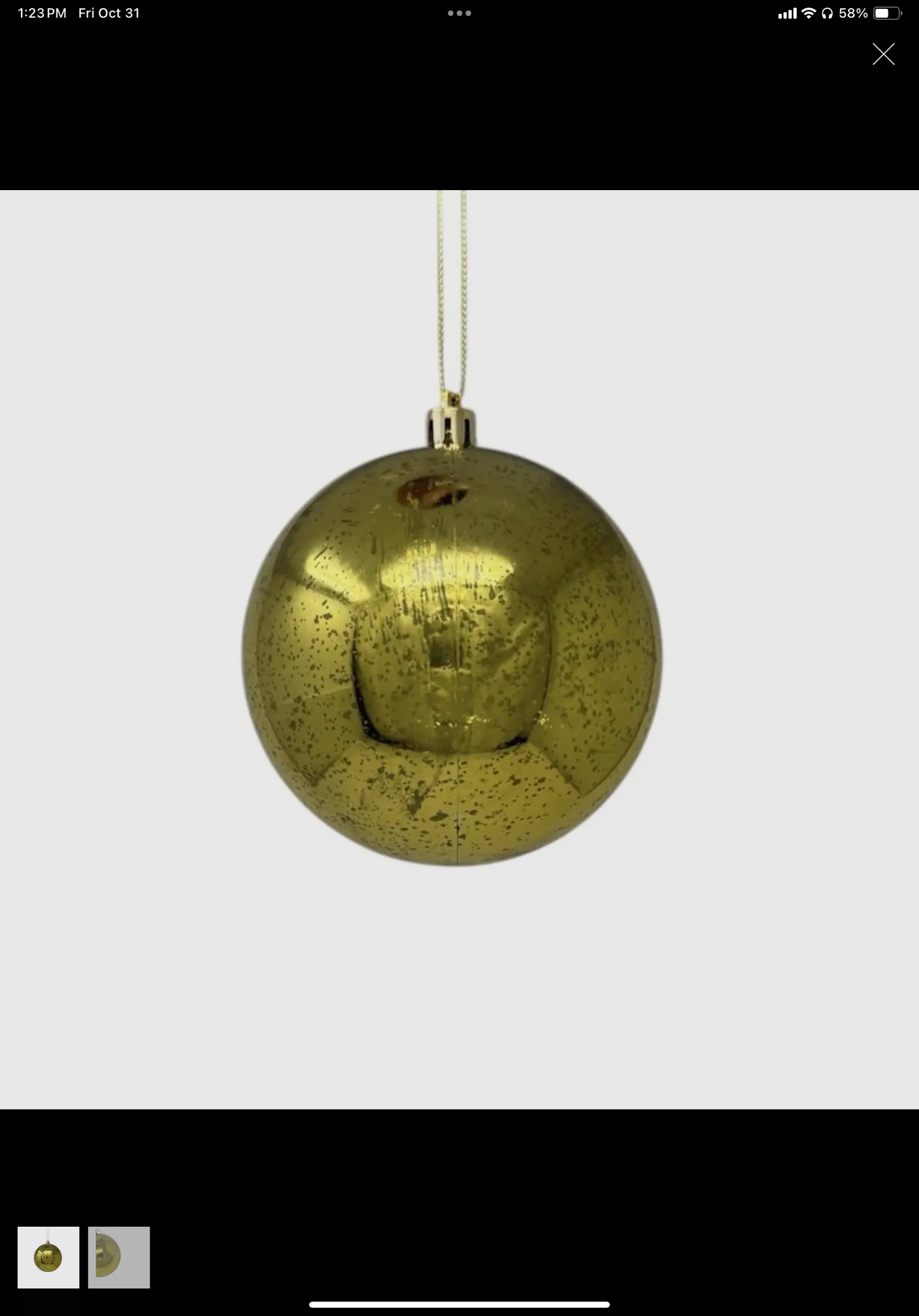 Mercury Shinny Ball Ornament