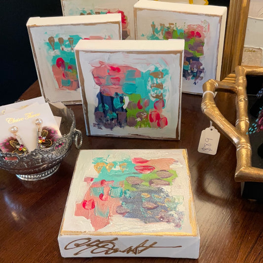 Small abstract canvas painting