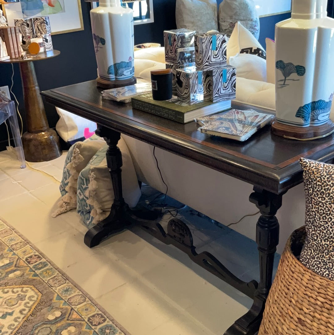 Antique Wood Console Table